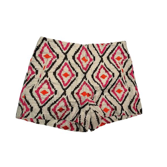 Ann Taylor LOFT Women’s shorts Size 0 Ikat Embroidered Riviera Multicolor - Picture 1 of 11